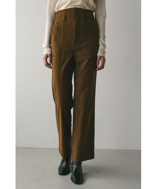 コーデュロイセミフレアパンツ