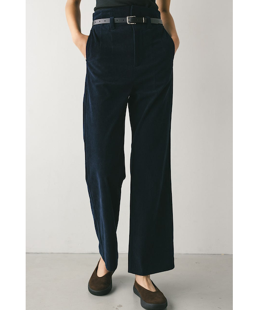 コーデュロイセミフレアパンツ