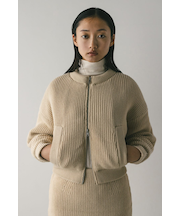 ニットパッファーブルゾン