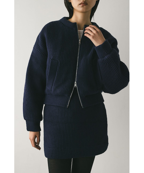 ニットパッファーブルゾン