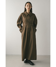 アシンメトリーシャツワンピース