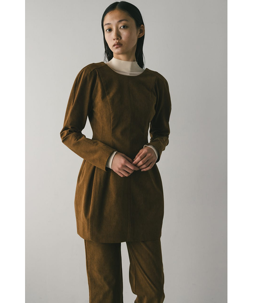 コーデュロイフォルムミニワンピース