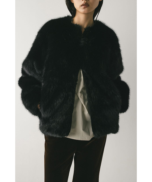 ノーカラーファージャケット｜スタイルミキサーの通販｜&mall（アンド