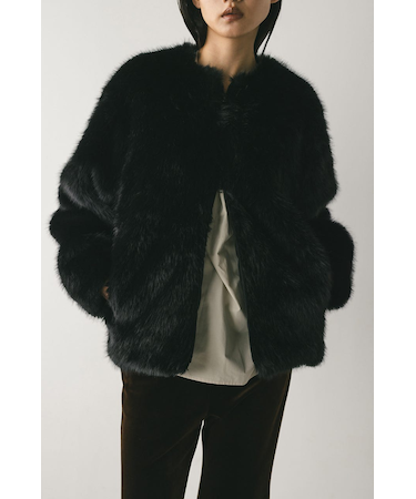 ノーカラーファージャケット