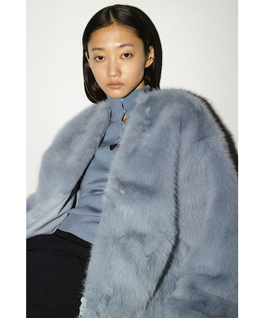 ノーカラーファージャケット