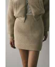 ニットパッファーミニスカート