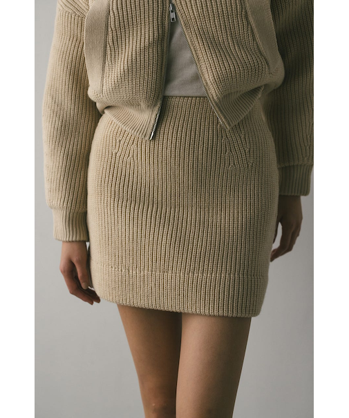 ニットパッファーミニスカート