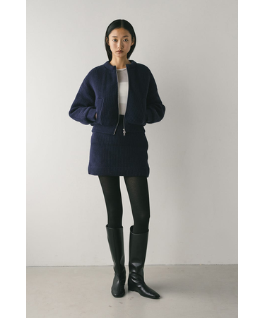 ニットパッファーミニスカート