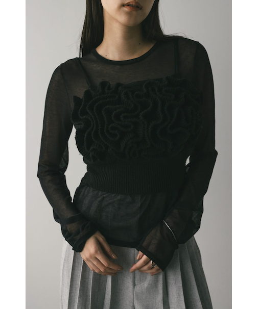 フリルニットビスチェ