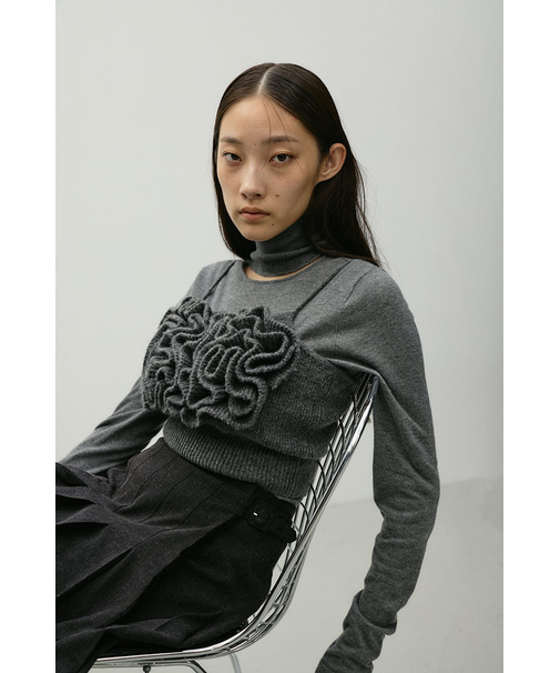 フリルニットビスチェ