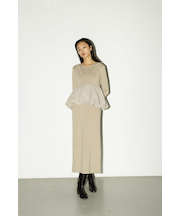 2ピースバルーンペプラムニットワンピース