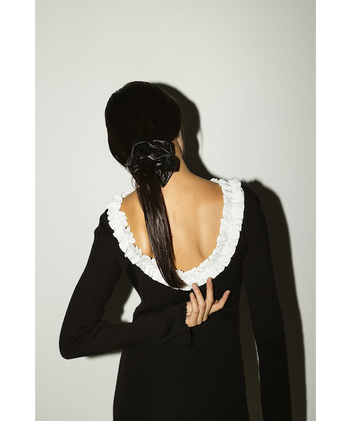 トップス mgtmp バックオープンフリルニットトップ｜スタイルミキサーの通販｜&mall