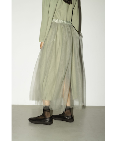 チュールレイヤードスカート