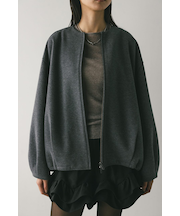 ボンディングノーカラーブルゾン