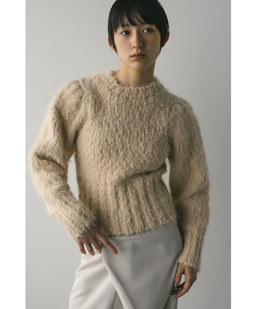 パワショルスラブシャギーニット