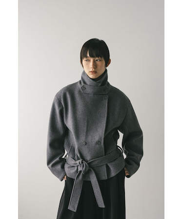 ウールベルトショートコート