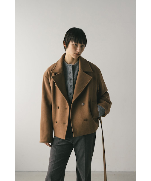 ウールベルトショートコート