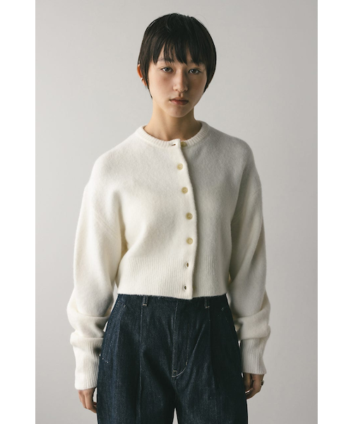 Christian Dior　ニットカーディガン　トップス　クロップド　М　白 Christian Dior ニットカーディガン トップス クロップド М 白