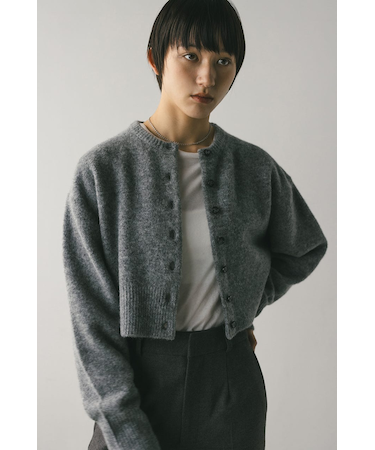 クロップドニットカーディガン