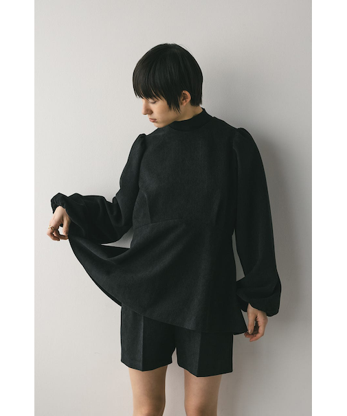 コーデュロイペプラムショートオールインワン