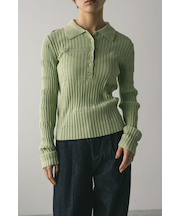 アイレットリブニットポロ