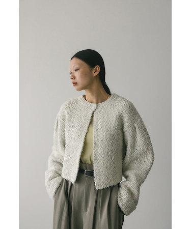 テープヤーンニットカーデ