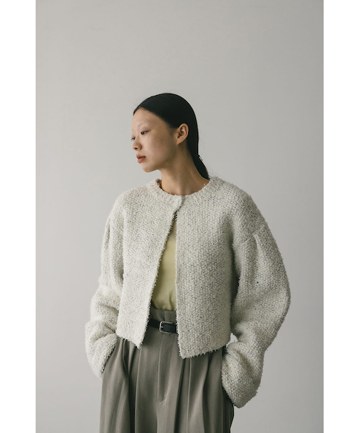 テープヤーンニットカーデ