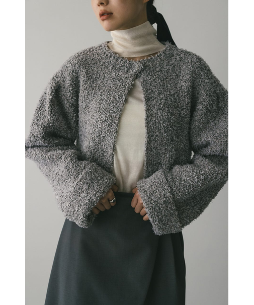 テープヤーンニットカーデ