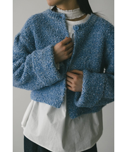 テープヤーンニットカーデ