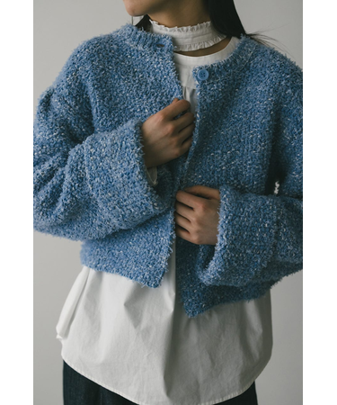 テープヤーンニットカーデ