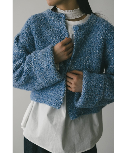 テープヤーンニットカーデ