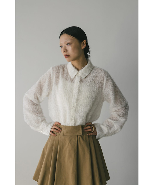 フリンジフェザーシャツ