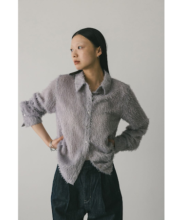 フリンジフェザーシャツ