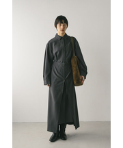 レイヤードシャツワンピース