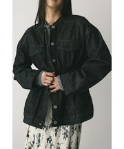 ペプラムデニムジャケット