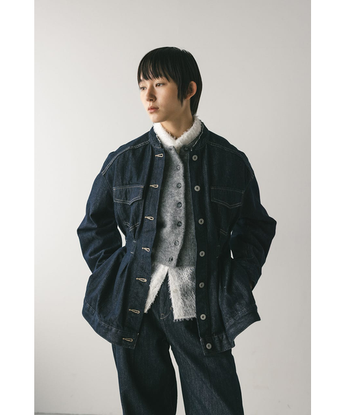 ペプラムデニムジャケット