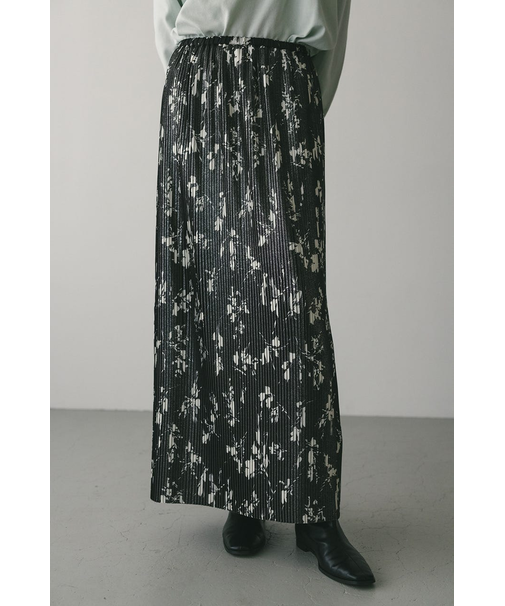 フラワープリントプリーツスカート