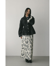 フラワープリントプリーツスカート