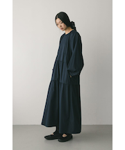 ウエストドロストティアードワンピース