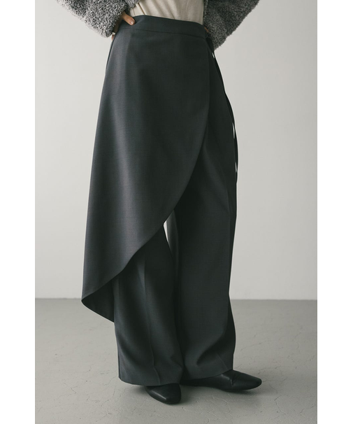 サイドラップワイドパンツ