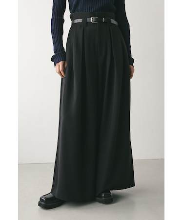 ハイウエストタックワイドパンツ