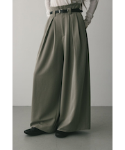 ハイウエストタックワイドパンツ