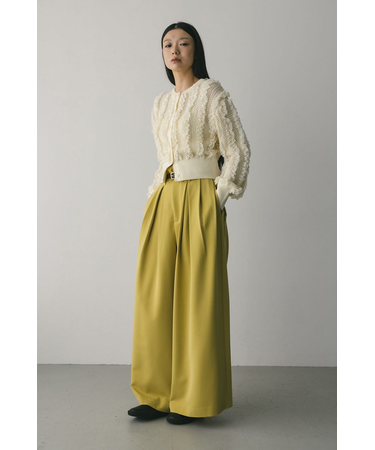 ハイウエストタックワイドパンツ