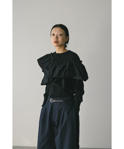 3.1 Phillip Lim アルパカ混 アシンメトリーフリルニット 美品3.1 Phillip Lim アルパカ混アシンメトリーフリルニットゆったり