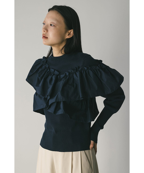 3.1 Phillip Lim アルパカ混 アシンメトリーフリルニット 3.1 Phillip Lim アルパカ混 アシンメトリーフリルニット - メルカリ