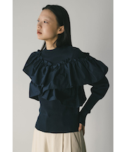 アシンメトリーフリルニットトップ