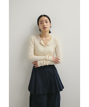 ヘンリーネックシアーニット