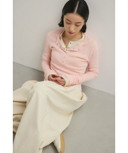 ヘンリーネックシアーニット