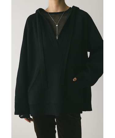 ルーズニットフーディー