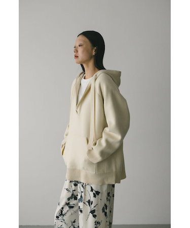 ルーズニットフーディー